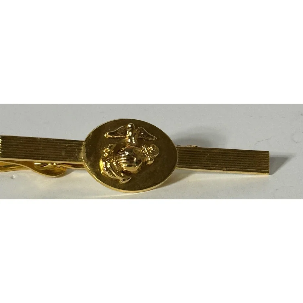 Vintage USMC Marine Corps EGA Tie Bar Clip O.E.C. 7-76 Eagle Globe Anchor